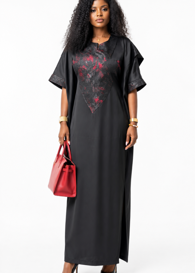 damask mixed kaftan without head gear